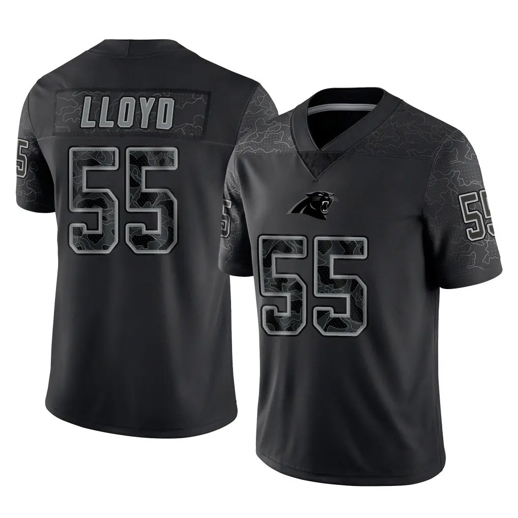 C.Panthers #55 Devin Lloyd Player Black Limited Reflective Game Ldoa Stitched Jerseys