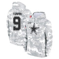 D.Cowboys #9 KaVontae Turpin Player Arctic Camo Salute to Service Hoodies Limited Game Ldoa Stitched Jerseys