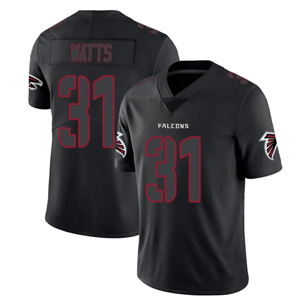 A.Falcons #31 Xavier Watts Player Black Impact Limited Game Ldoa Stitched Jerseys