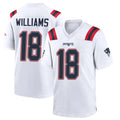 NE.Patriots #18 Kyle Williams Player White Home Game Ldoa Stitched Jerseys