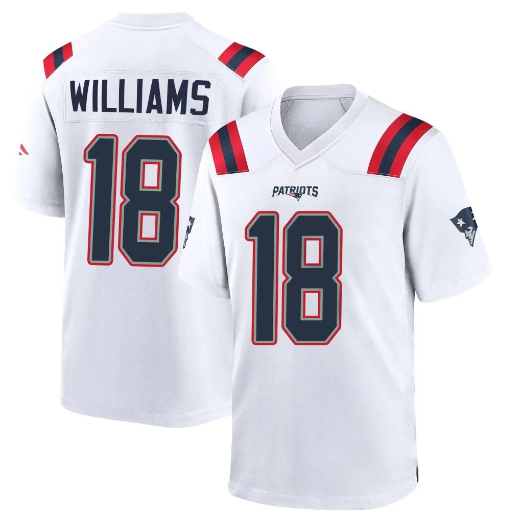 NE.Patriots #18 Kyle Williams Player White Home Game Ldoa Stitched Jerseys