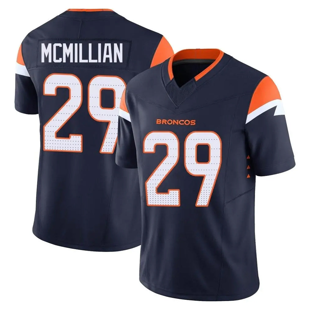D.Broncos #29 Ja'Quan McMillian Player Navy Limited Vapor F.U.S.E. Home Game Ldoa Stitched Jerseys