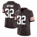 C.Browns #32 Jim Brown Player Brown Color Vapor Untouchable Limited Home Game Ldoa Stitched Jerseys