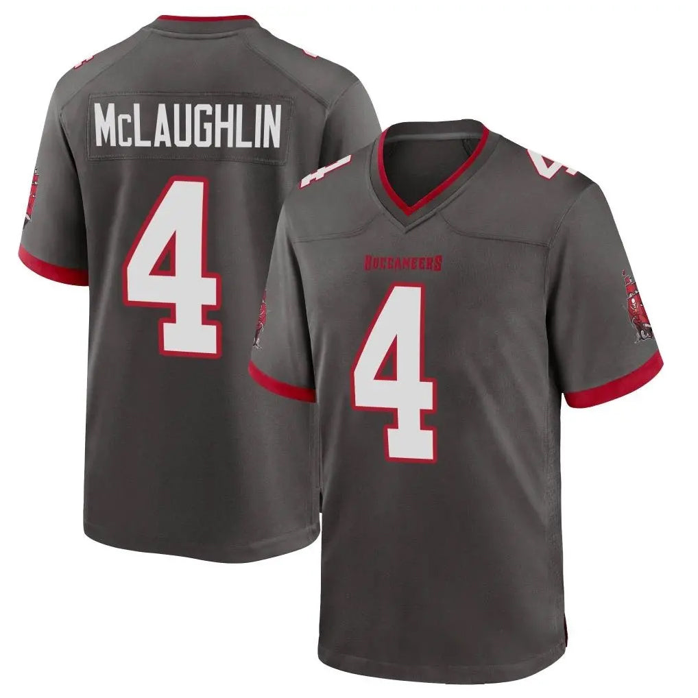 TB.Buccaneers #4 Chase McLaughlin Player Pewter Alternate Home Game Ldoa Stitched Jerseys