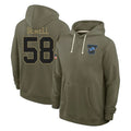 D.Lions #58 Penei Sewell Player Olive Salute to Service Pullover Hoodies Limited Ldoa Stitched Jerseys