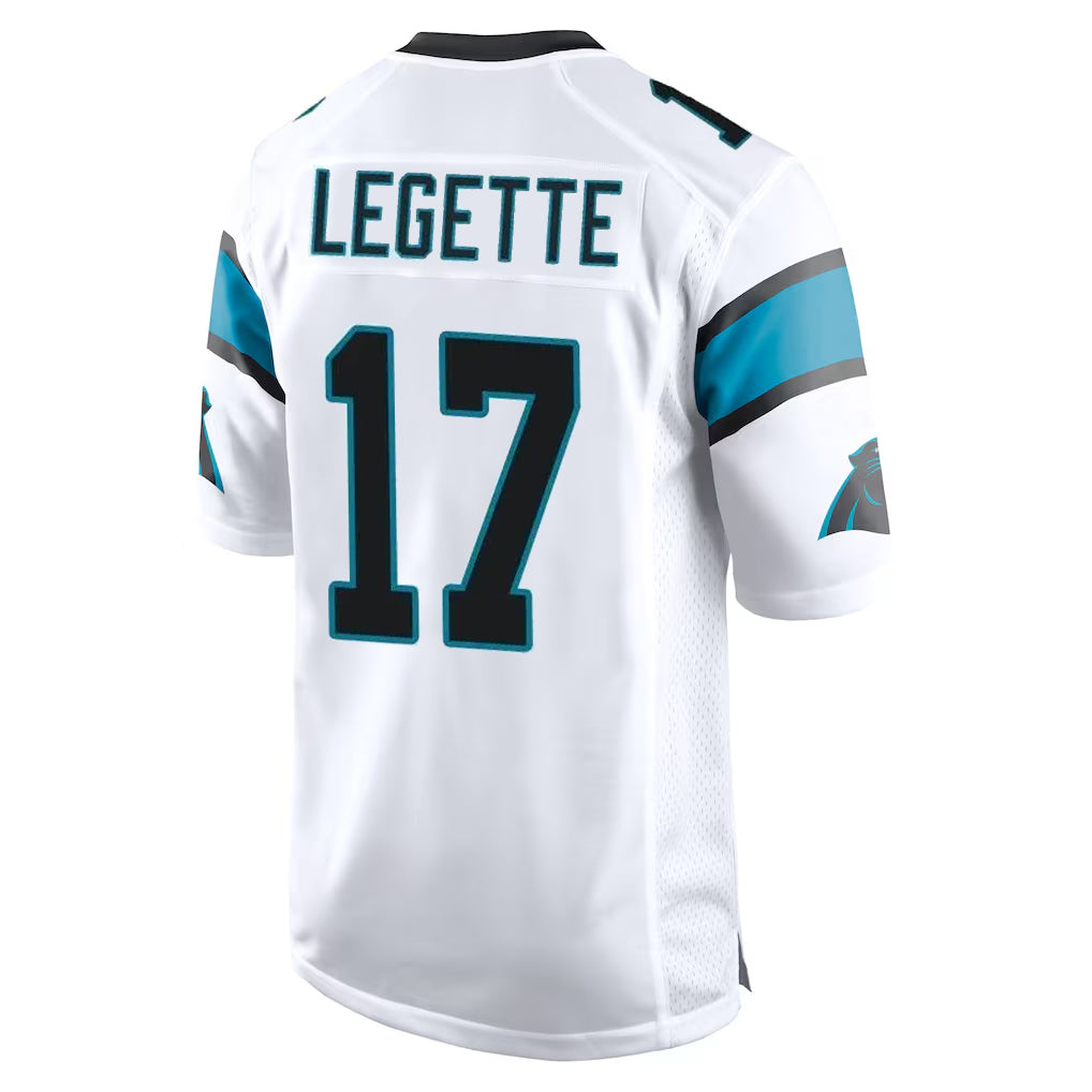 C.Panthers #17 Xavier Legette Player White Game Ddoa Ldoa Stitched Jerseys