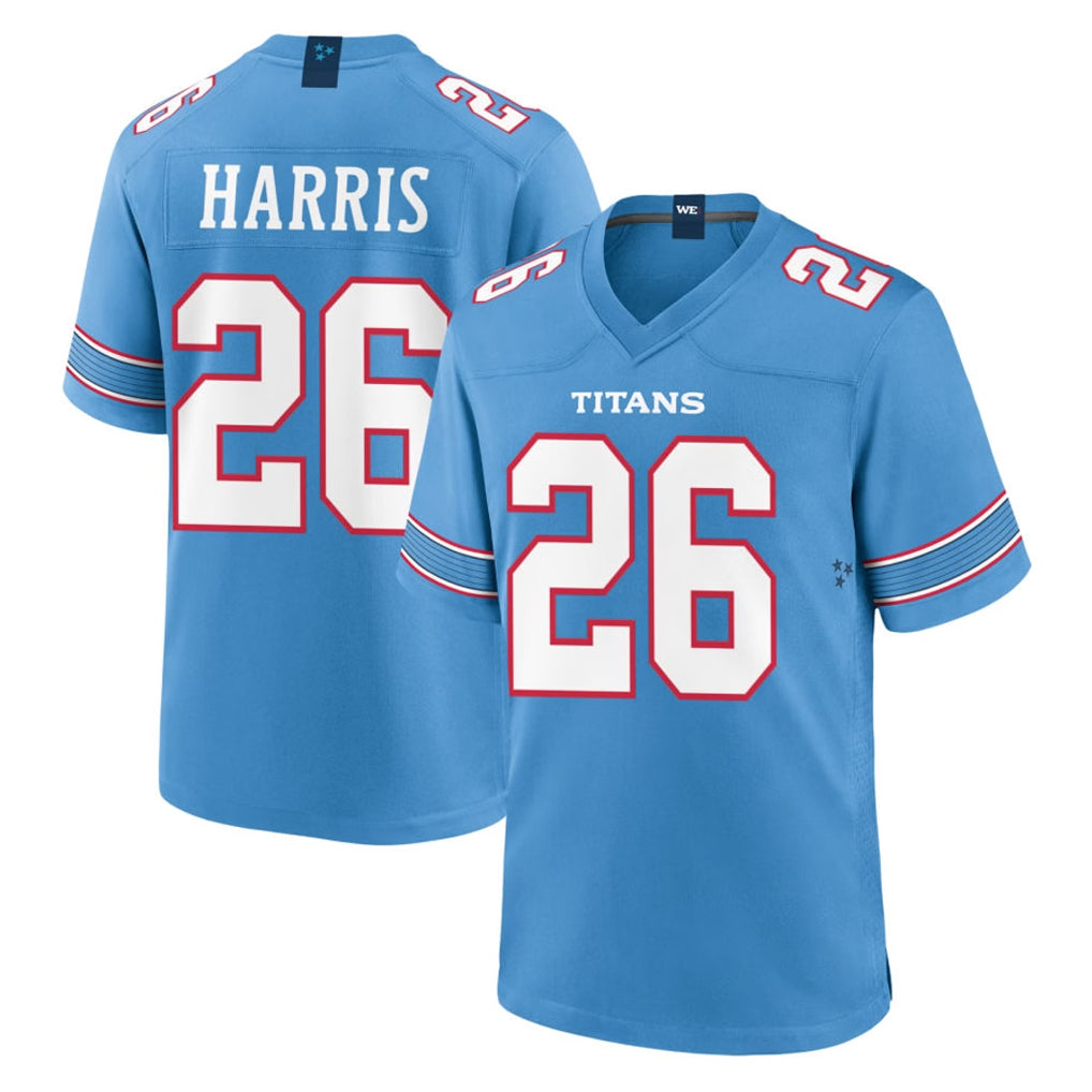 T.Titans #26 Marcus Harris Player Light Blue 2026 Game Home Ldoa Stitched Jerseys