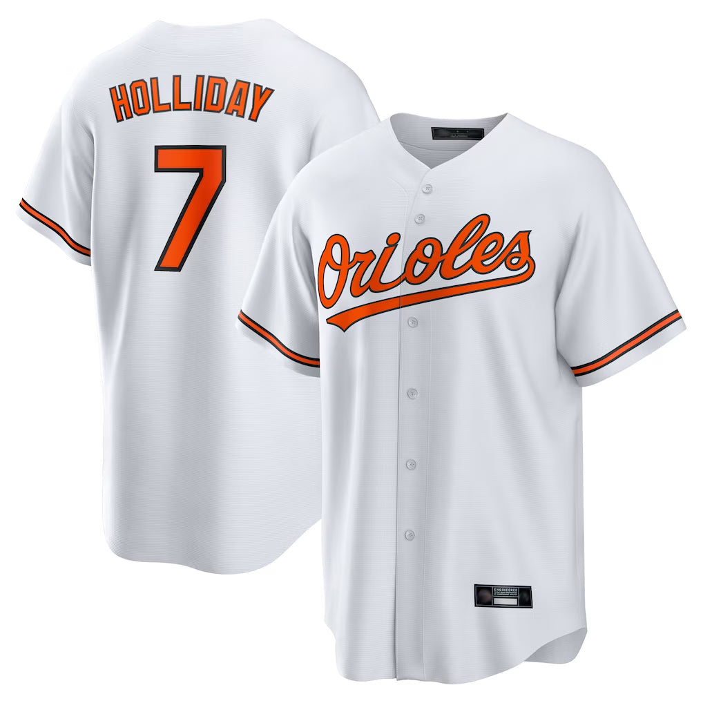 B.Orioles #7 Jackson Holliday Player White Home Game Ldoa Stitched Jerseys