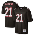A.Falcons #21 Deion Sanders Mitchell & Ness Black 1992 Retired Player Replica Ldoa Stitched Jerseys