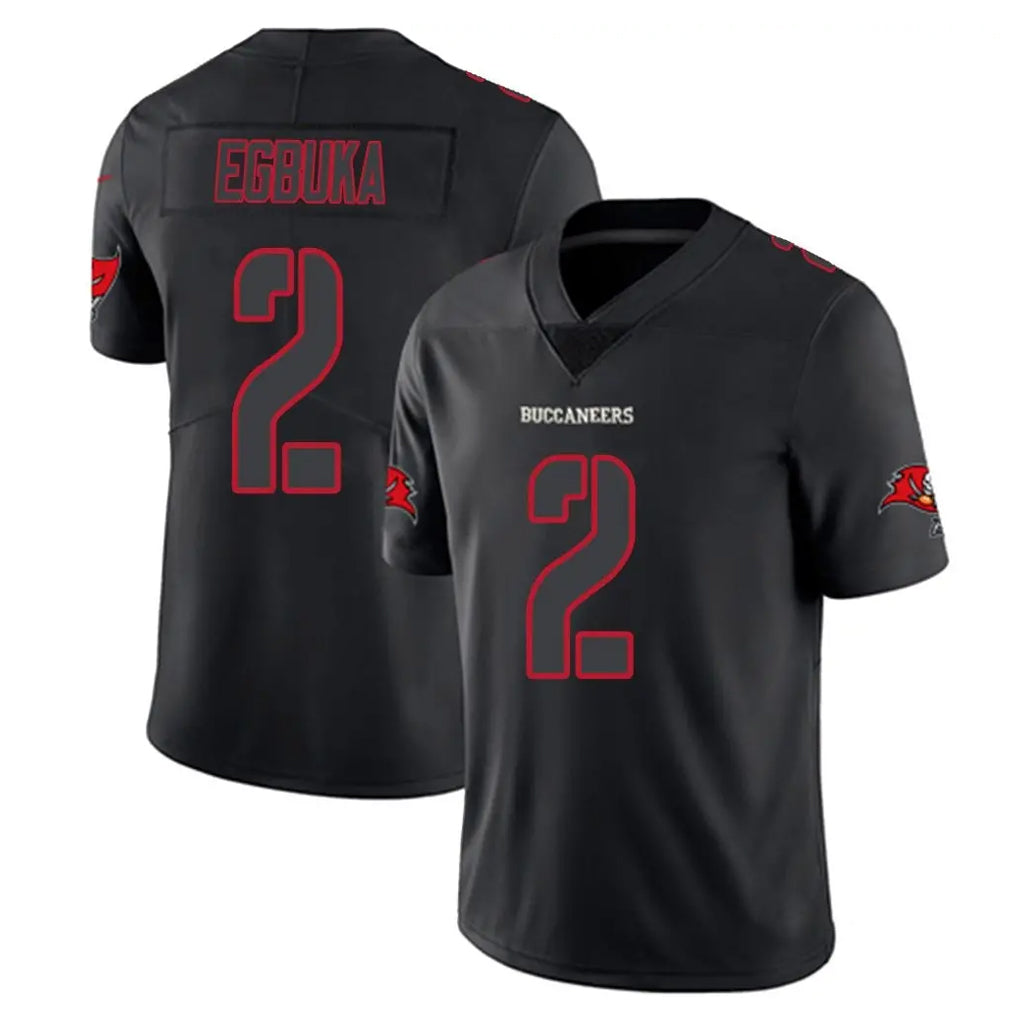 TB.Buccaneers #2 Emeka Egbuka Player Black Impact Limited Home Game Ldoa Stitched Jerseys