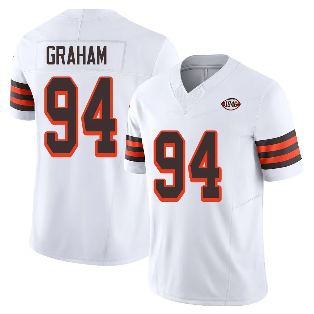 C.Browns #94 Mason Graham Player White Limited Vapor F.U.S.E. Alternate Game Ldoa Stitched Jerseys