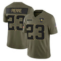 M.Vikings #23 James Pierre Player Olive 2025 Salute To Service Limited Game Ldoa Stitched Jerseys