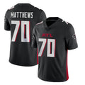 A.Falcons #70 Jake Matthews Player Black Vapor Untouchable Limited Home Game Ldoa Stitched Jerseys