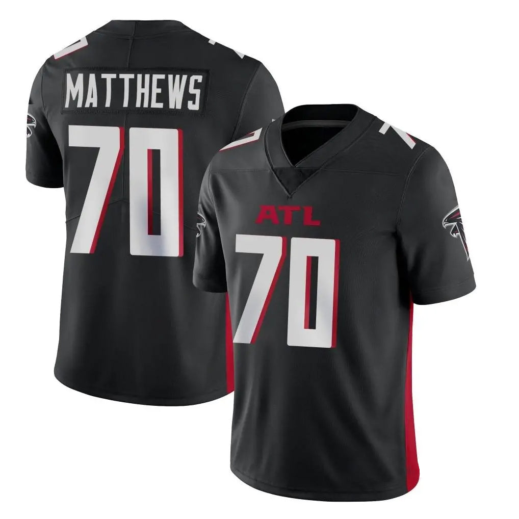 A.Falcons #70 Jake Matthews Player Black Vapor Untouchable Limited Home Game Ldoa Stitched Jerseys
