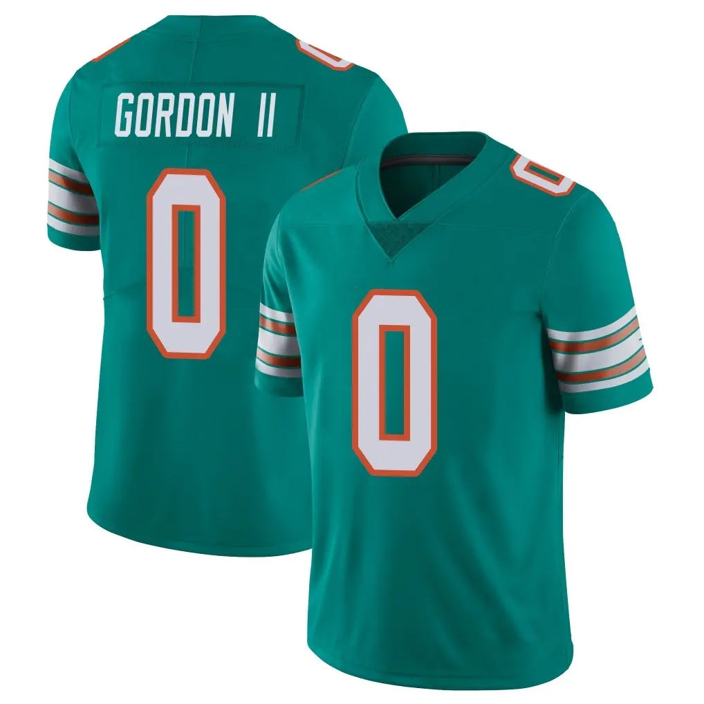M.Dolphins #0 Ollie Gordon II Player Aqua Limited Alternate Vapor Untouchable Home Game Ldoa Stitched Jerseys