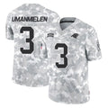 C.Panthers #3 Princely Umanmielen Player Arctic Camo Salute to Service Limited Game Ldoa Stitched Jerseys