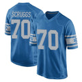 D.Lions #70 Juice Scruggs Player Blue Vapor Untouchable Throwback Game Ldoa Stitched Jerseys