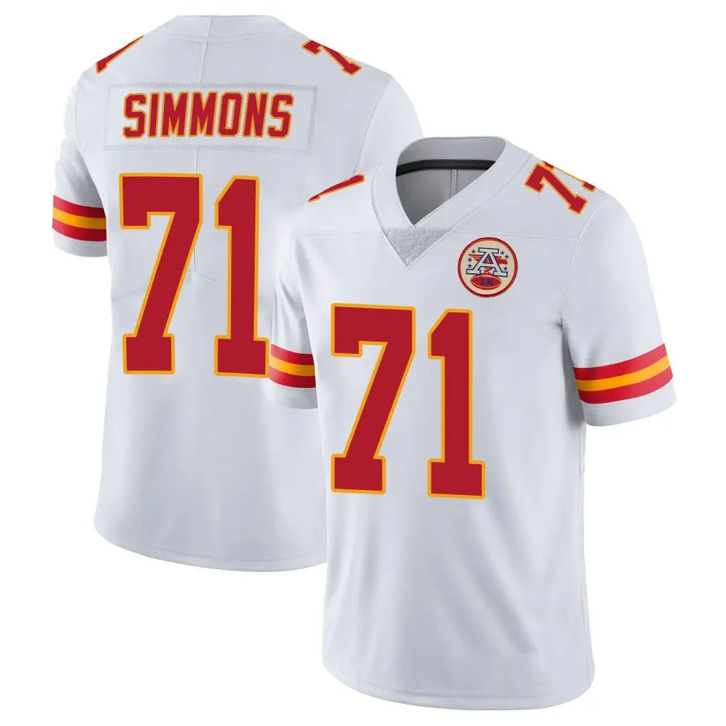 KC.Chiefs #71 Josh Simmons Player White Limited Vapor Untouchable Home Game Ldoa Stitched Jerseys