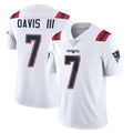 NE.Patriots #7 Carlton Davis III Player White Vapor Untouchable Home Game Ldoa Stitched Jerseys