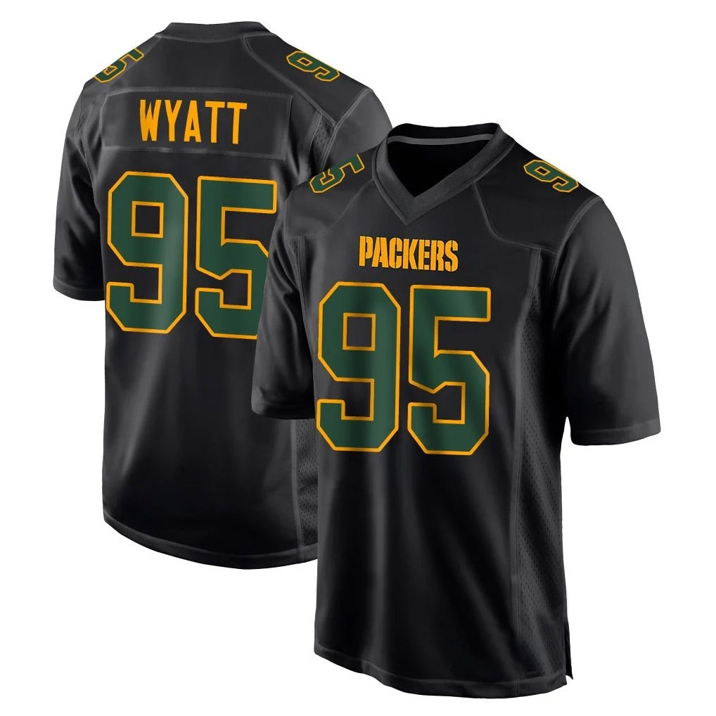 GB.Packers #95 Devonte Wyatt Player Black Fashion Home Game Ldoa Stitched Jerseys