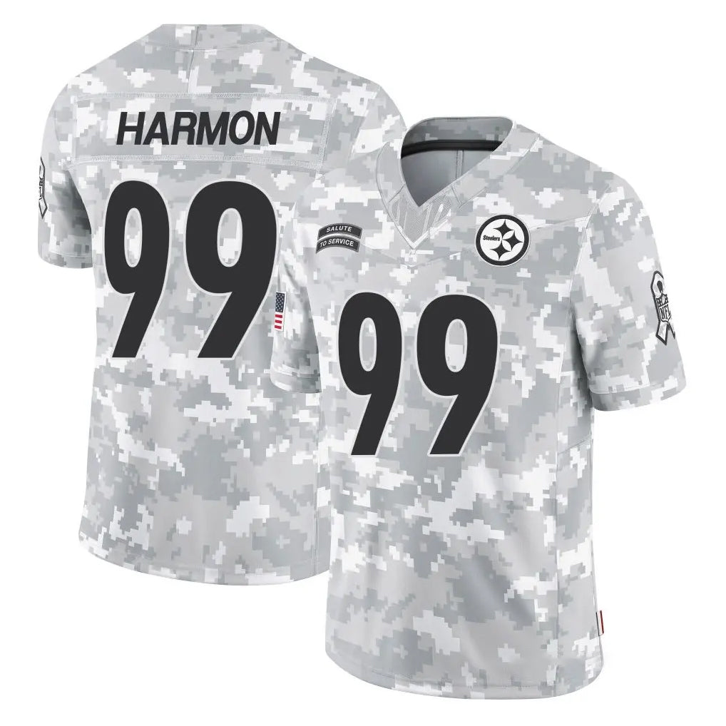 P.Steelers #99 Derrick Harmon Player Arctic Camo Limited Salute To Service Home Game Ldoa Stitched Jerseys