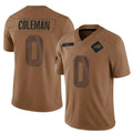 B.Bills #0 Keon Coleman Player Brown Salute To Service Limited Ldoa Stitched Jerseys