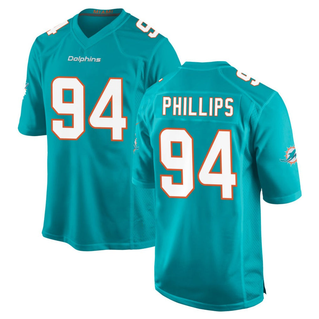 M.Dolphins #94 Jordan Phillips Player Aqua Home Game Ldoa Stitched Jerseys