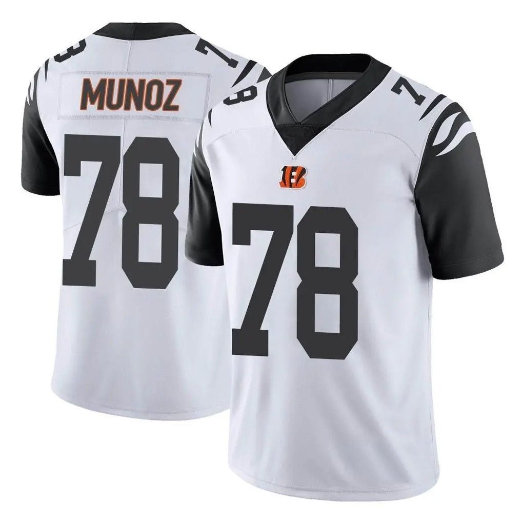 C.Bengals #78 Anthony Munoz Player White Color Rush Vapor Untouchable Limted Home Game Ldoa Stitched Jerseys