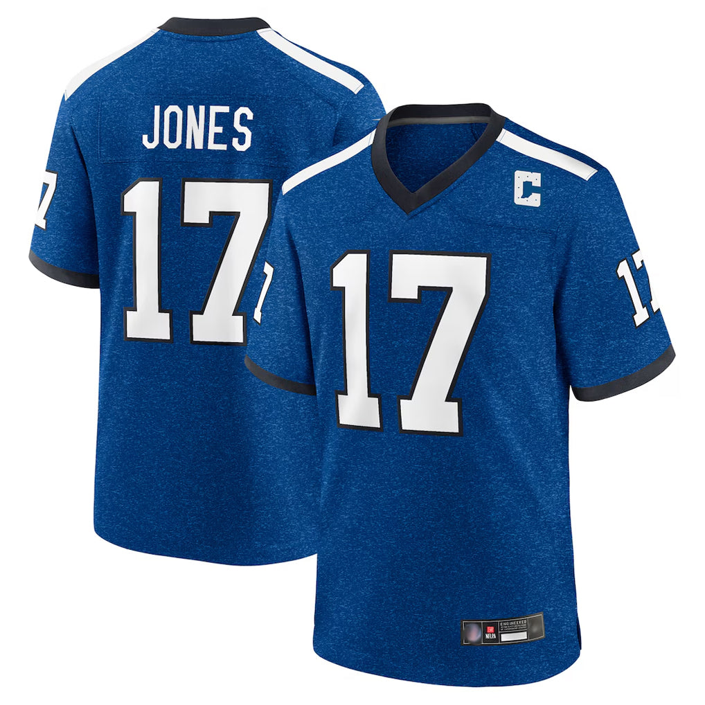 IN.Colts #17 Daniel Jones Player Royal Alternate Indiana Nights Home Game Ldoa Stitched Jerseys