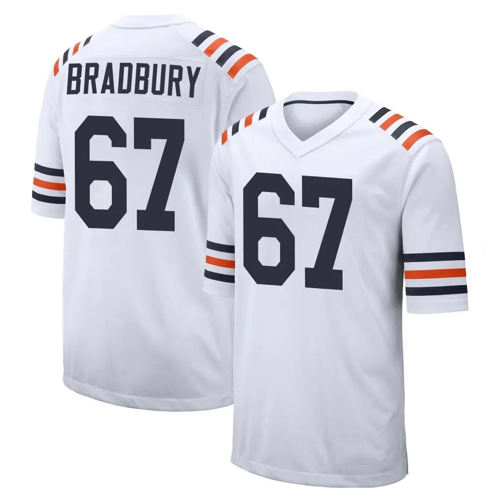C.Bears #67 Garrett Bradbury Player White Classic Home Game Ldoa Stitched Jerseys