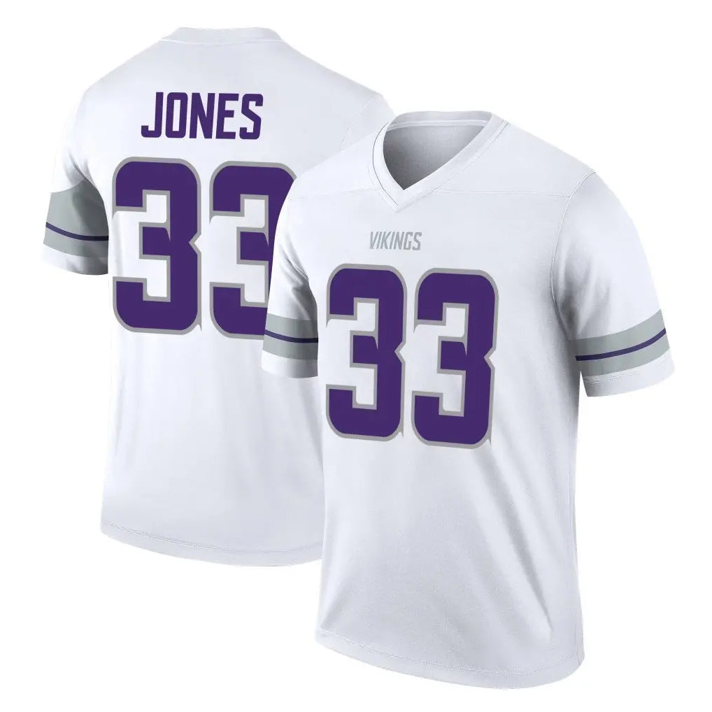 M.Vikings #33 Aaron Jones Sr. Player White Alternate Legend Home Game Ldoa Stitched Jerseys