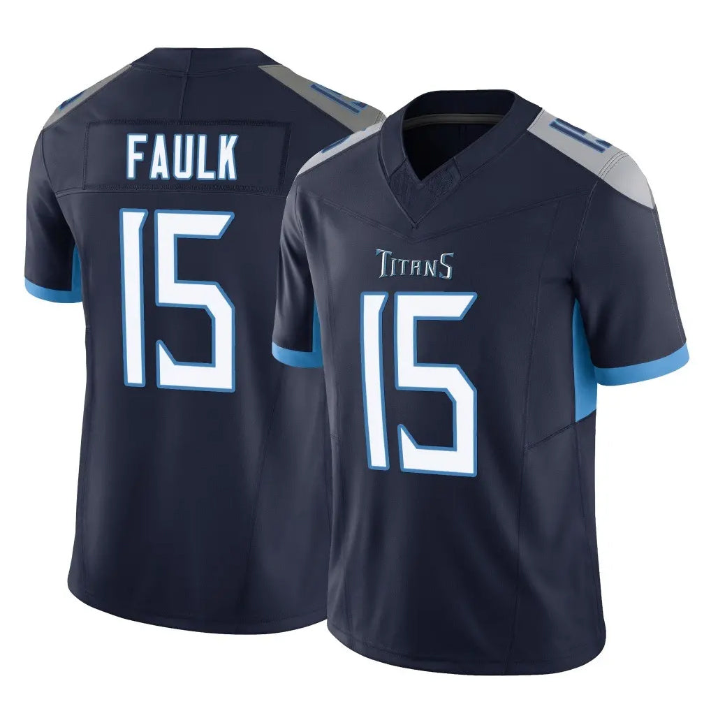 T.Titans #15 Keldric Faulk Player Navy Limited Vapor F.U.S.E. Home Game Ldoa Stitched Jerseys