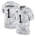 GB.Packers #1 Micah Parsons Player Arctic Camo Salute To Service Limited Ldoa Stitched Jerseys