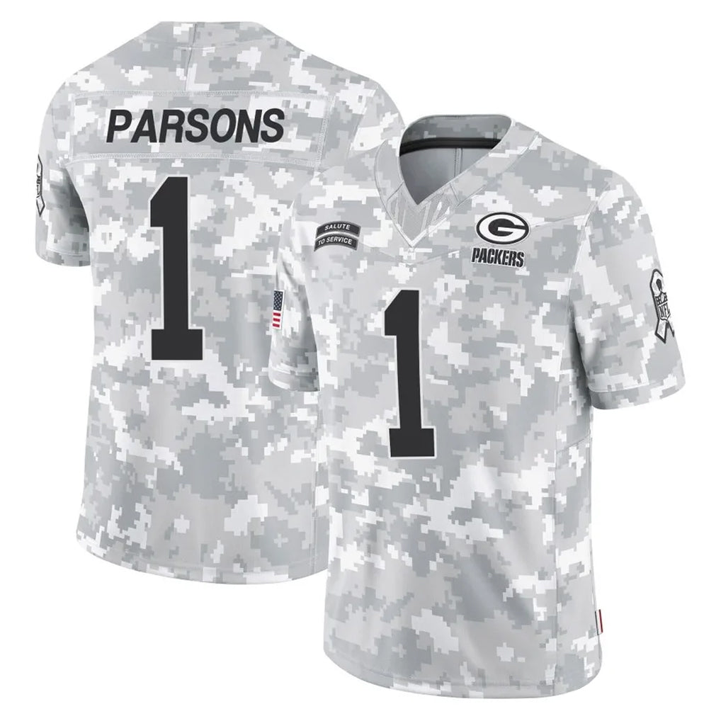 GB.Packers #1 Micah Parsons Player Arctic Camo Salute To Service Limited Ldoa Stitched Jerseys