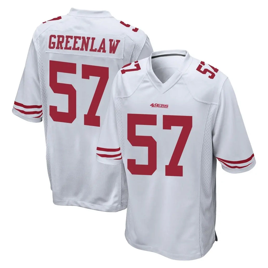 SF.49ers #57 Dre Greenlaw Player White Home Game Ldoa Stitched Jerseys