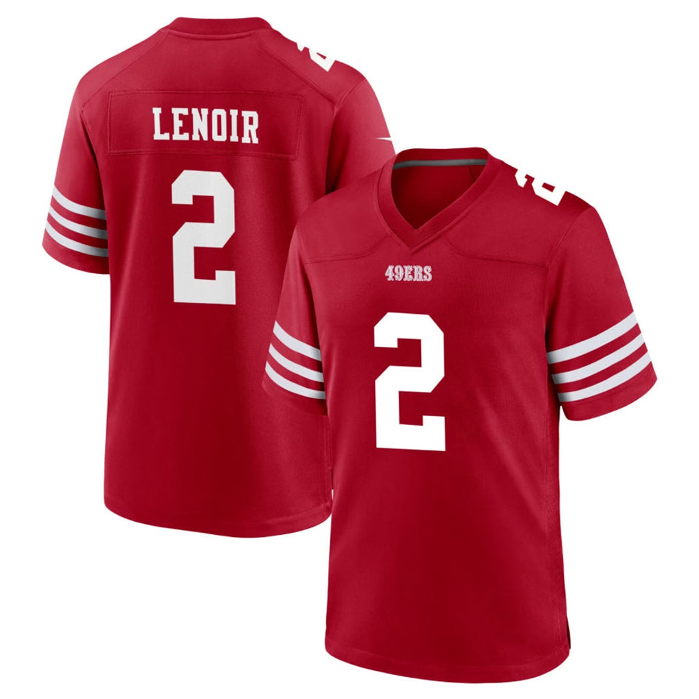 SF.49ers #2 Deommodore Lenoir Player Red Game Home Ldoa Stitched Jerseys
