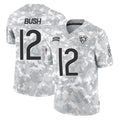 C.Bears #12 Devin Bush Player Arctic Camo Salute to Service Limited Ldoa Stitched Jerseys