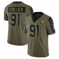 A.Cardinals #91 L.J. Collier Player Olive Salute To Service Ldoa Stitched Jerseys