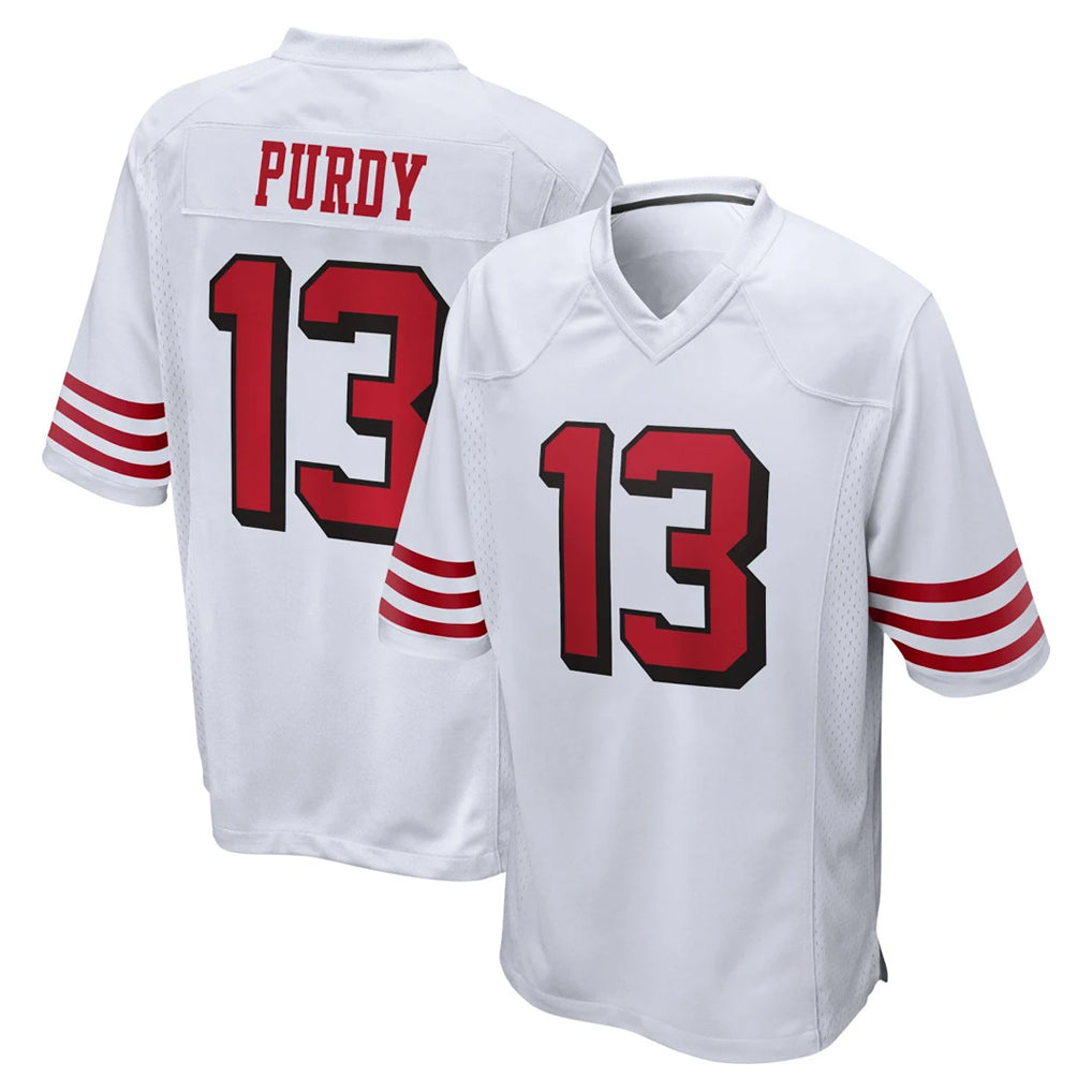 SF.49ers #13 Brock Purdy Player White Limited Alternate Home Game Ldoa Stitched Jerseys