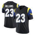 LA.Rams #23 Kyren Williams Player Black Midnight Rivalries Collection Limited Home Game Ldoa Stitched Jerseys