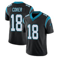 C.Panthers #18 Jalen Coker Player Black Vapor Untouchable Limited Game Ldoa Stitched Jerseys