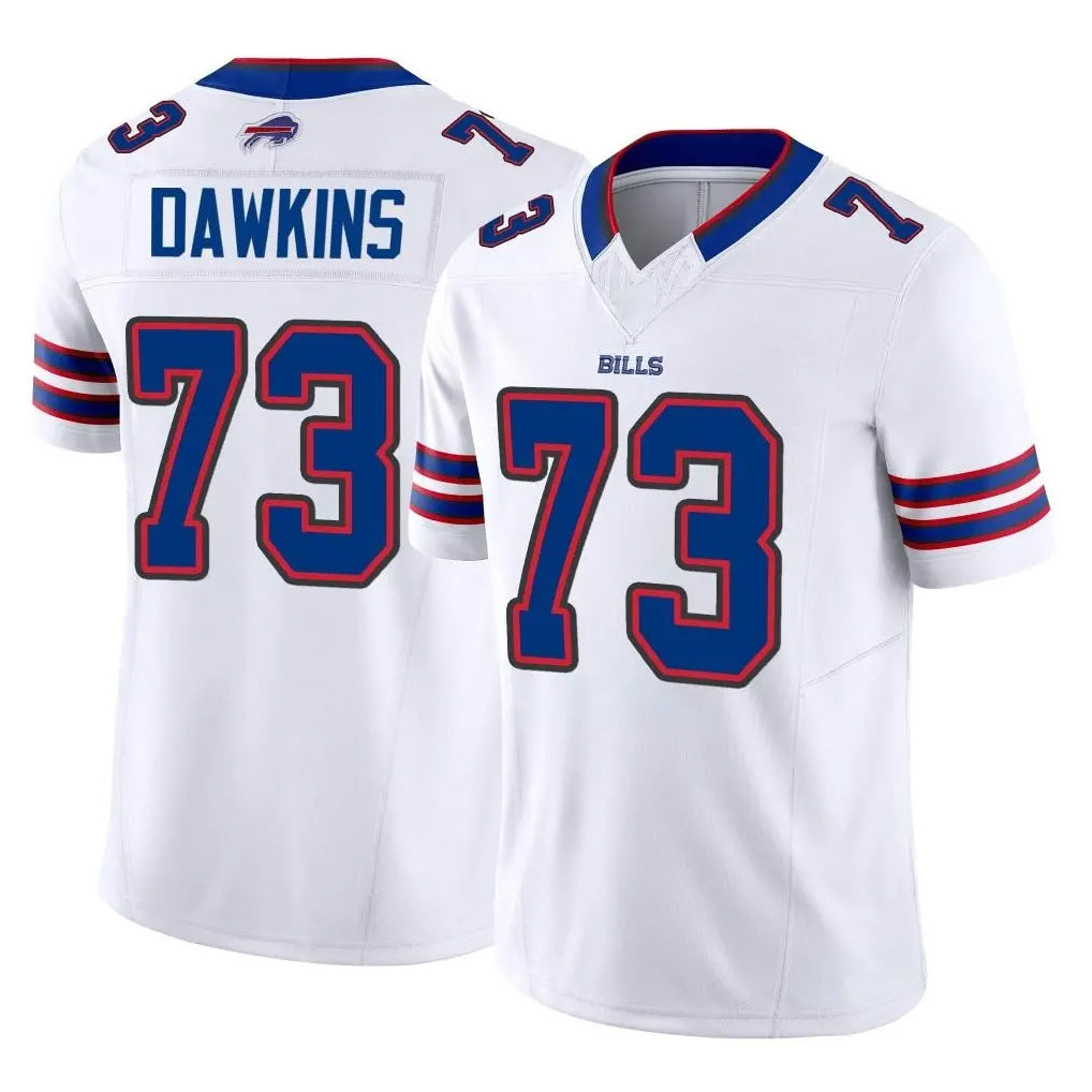 B.Bills #73 Dion Dawkins Player White Vapor F.U.S.E. Limited Home Game Ldoa Stitched Jerseys