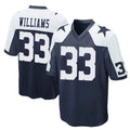 D.Cowboys #33 Javonte Williams Player Navy-White Alternate Home Game Ldoa Stitched Jerseys