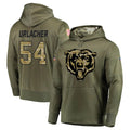 C.Bears #54 Brian Urlacher Player Olive Salute to Service Pullover Hoodies Home Game Ldoa Stitched Jerseys