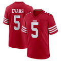 SF.49ers #5 Mike Evans Player Red Game Home Ldoa Stitched Jerseys