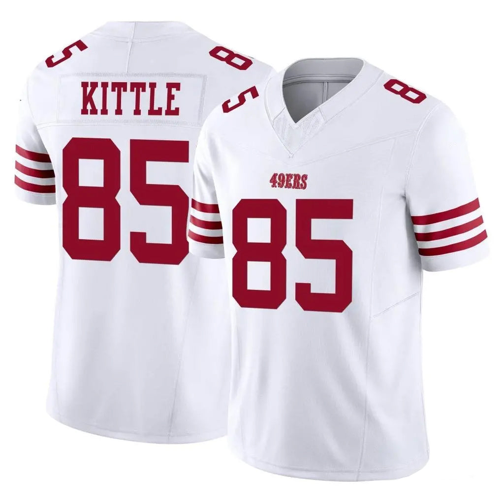 SF.49ers #85 George Kittle Player White Limited Vapor F.U.S.E. Home Game Ldoa Stitched Jerseys