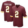 W.Commanders #2 Amik Robertson Player Burgundy Team Color Home Game Ldoa Stitched Jerseys