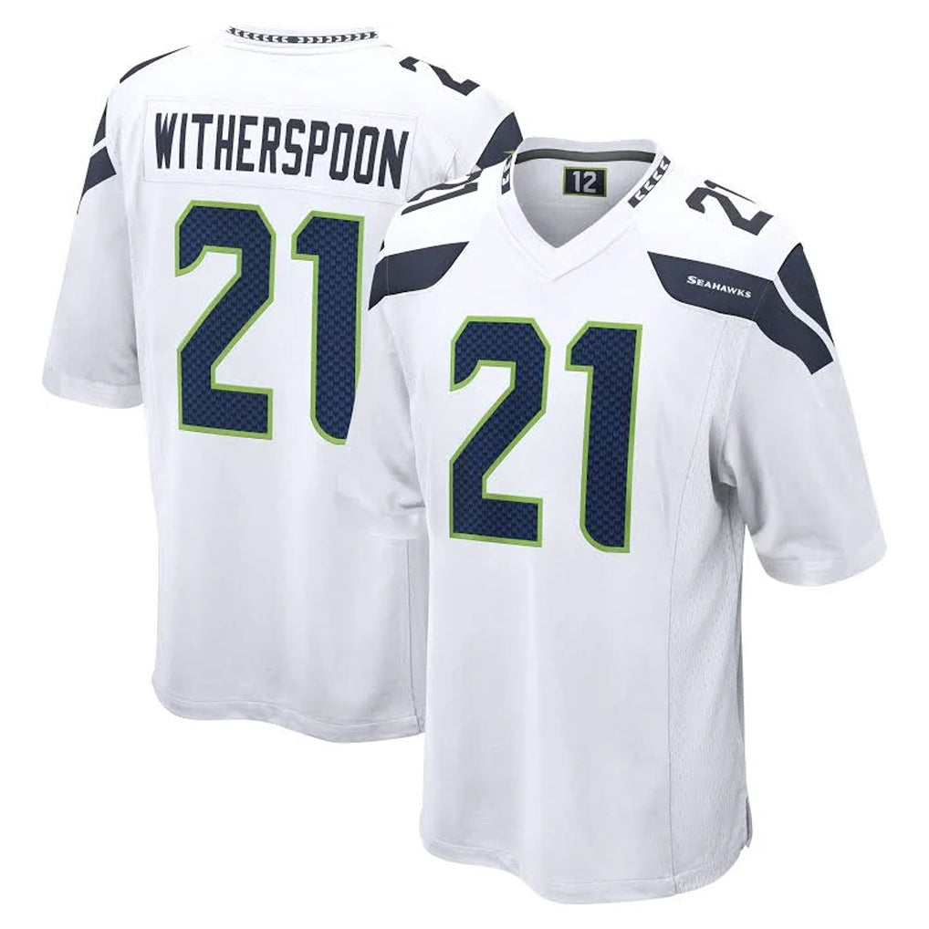 S.Seahawks #21 Devon Witherspoon Player White Home Game Ldoa Stitched Jerseys