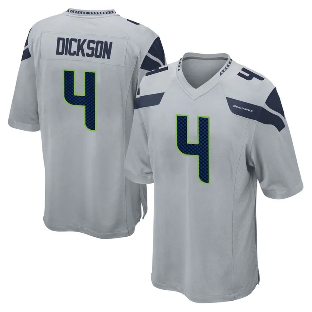 S.Seahawks #4 Michael Dickson Player Gray Home Game Ldoa Stitched Jerseys