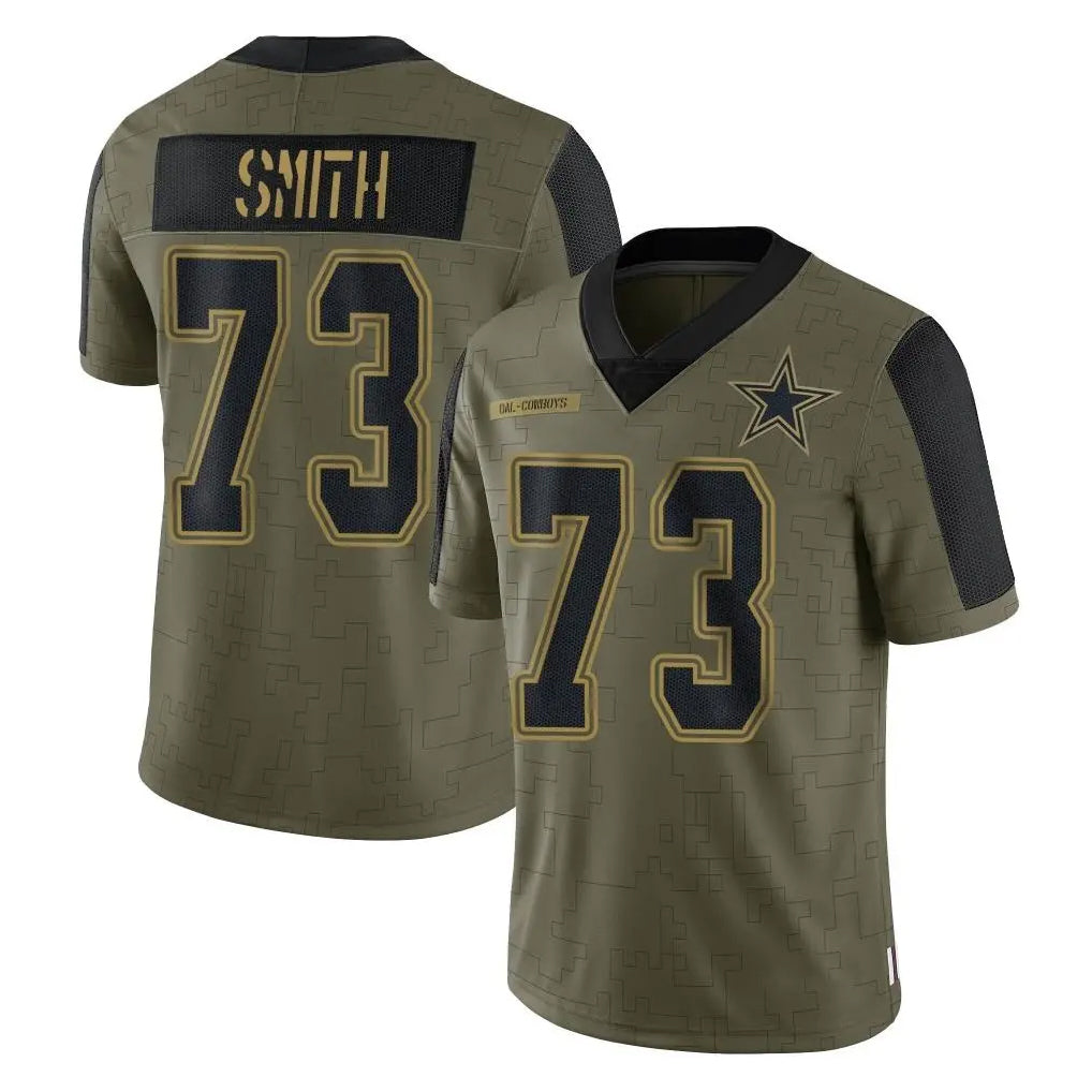 D.Cowboys #73 Tyler Smith Player Olive Salute to Service Limited Home Game Ldoa Stitched Jerseys
